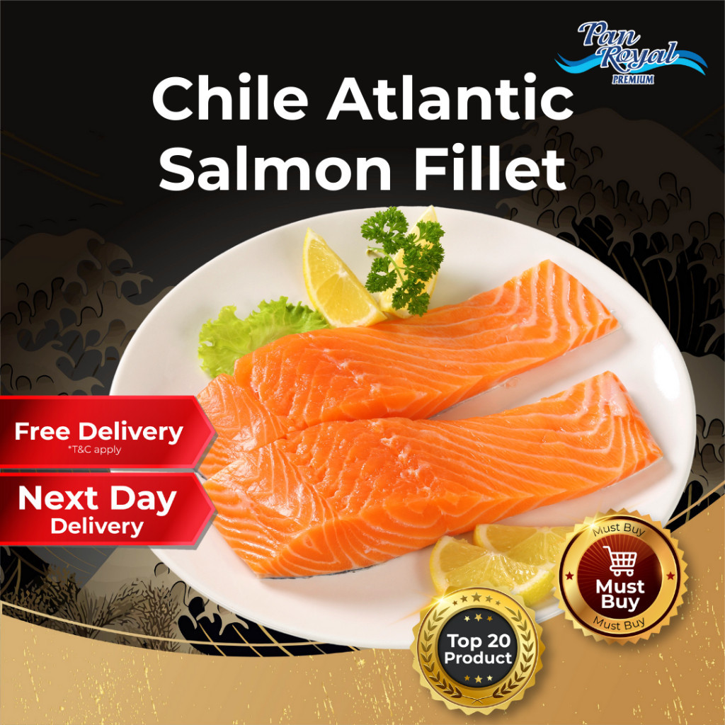 [PAN ROYAL] Frozen Chile Atlantic Salmon Fillet (500g +/-)-Pan Ocean Singapore - Sea Through Us.