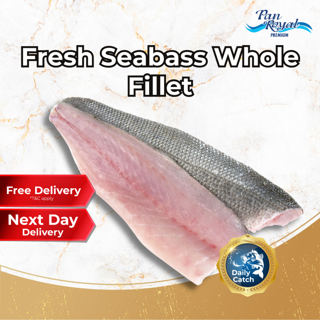[PAN ROYAL] Fresh Seabass Whole Fillet (140 -170g +/-) 2 pcs-Pan Ocean Singapore - Sea Through Us.