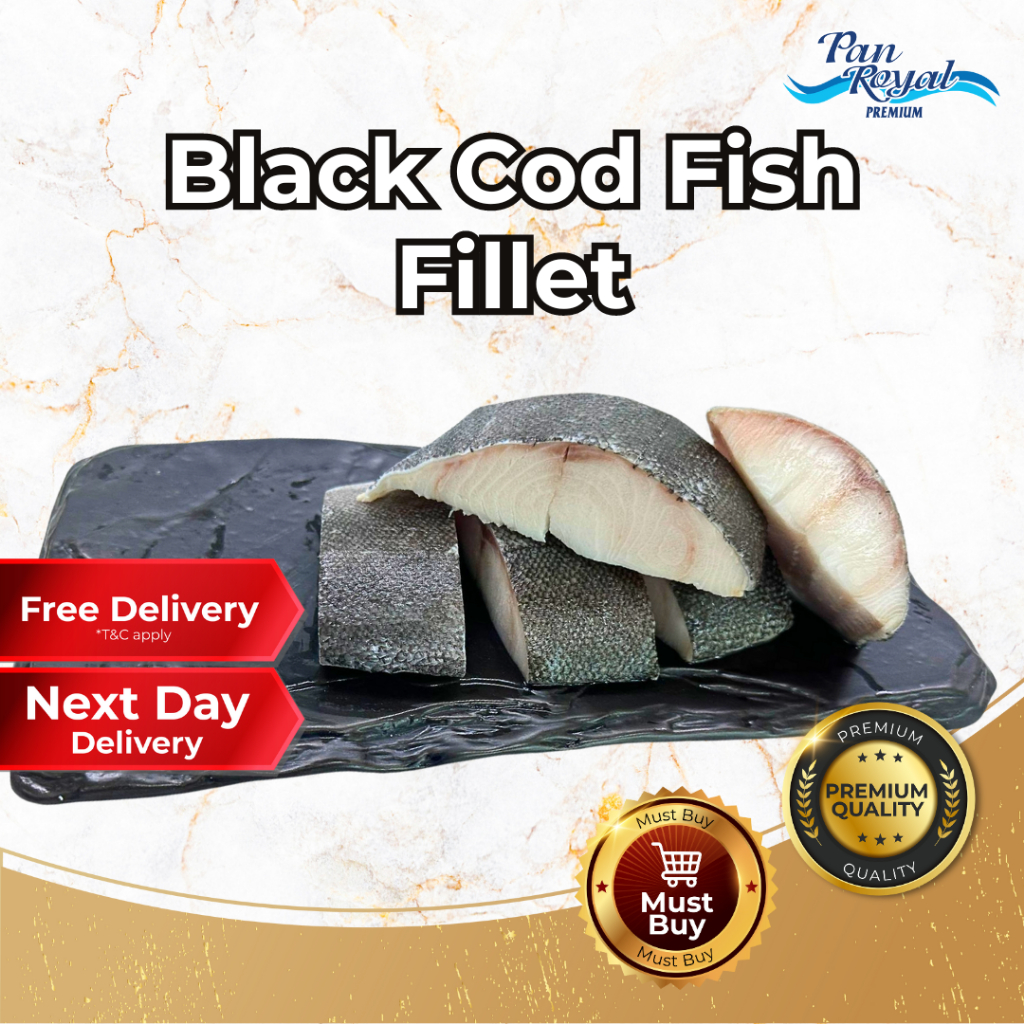 [PAN ROYAL] Frozen USA Black Cod Fish Fillet (500g +/-)-Pan Ocean Singapore - Sea Through Us.