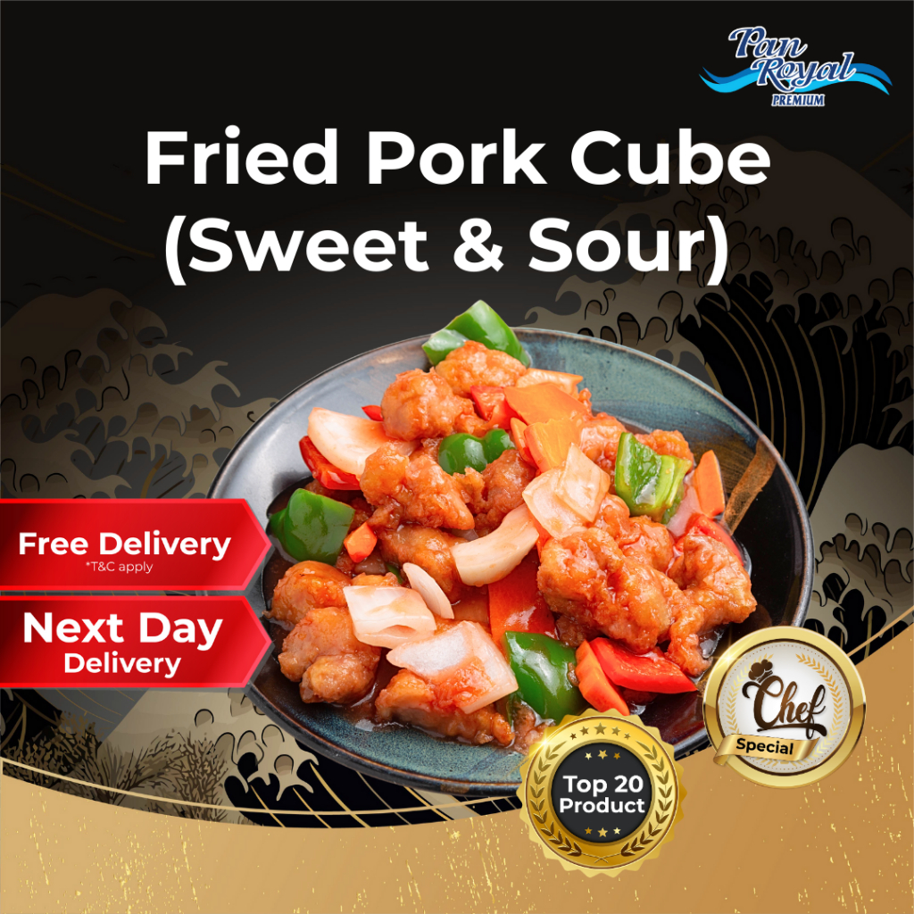 [PAN ROYAL] Frozen Fried Pork Cube with Sweet & Sour Sauce (300g +/-)-Pan Ocean Singapore - Sea Through Us.