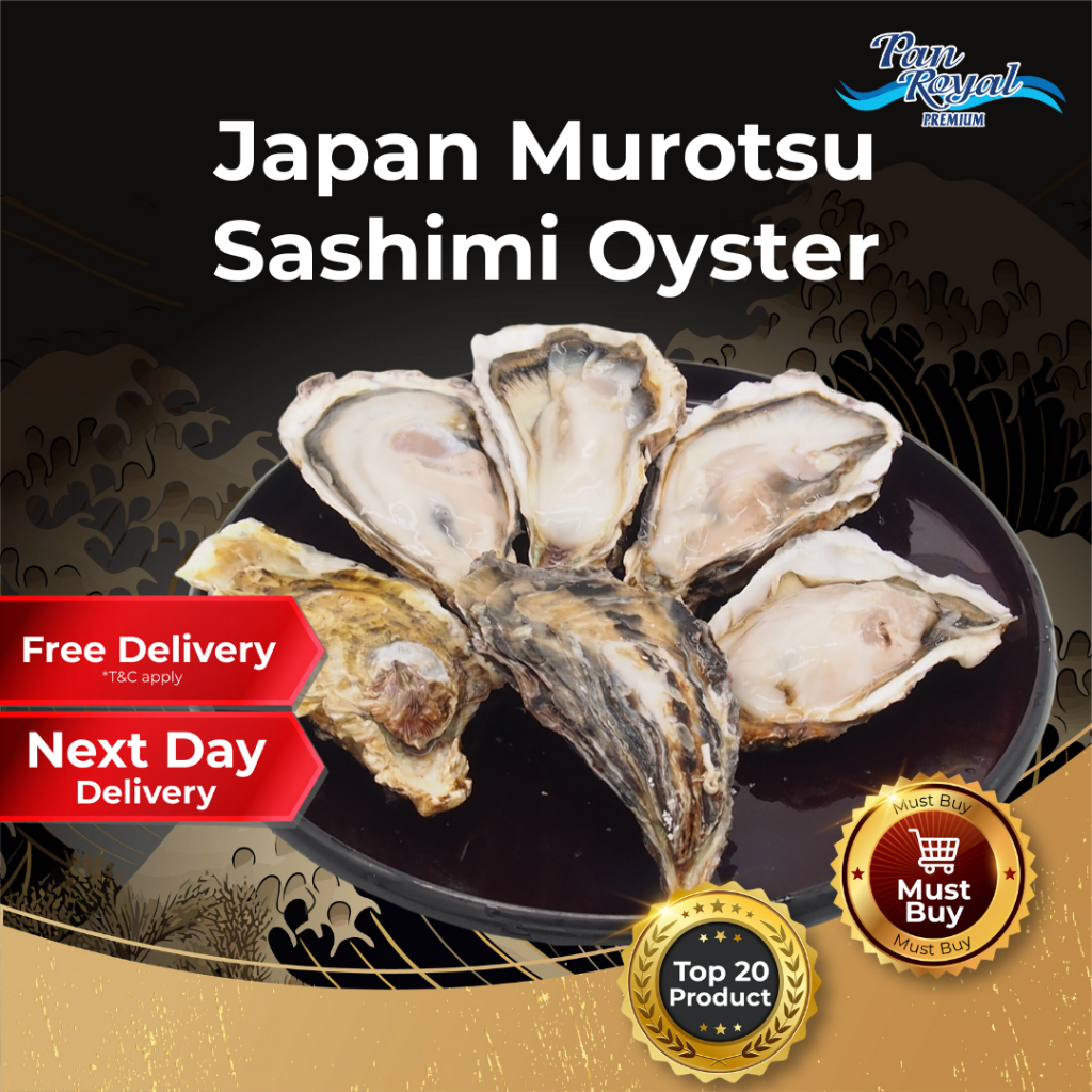 [PAN ROYAL] Frozen Japan Murotsu Oyster (Sashimi Grade) 144 pcs-Pan Ocean Singapore - Sea Through Us.
