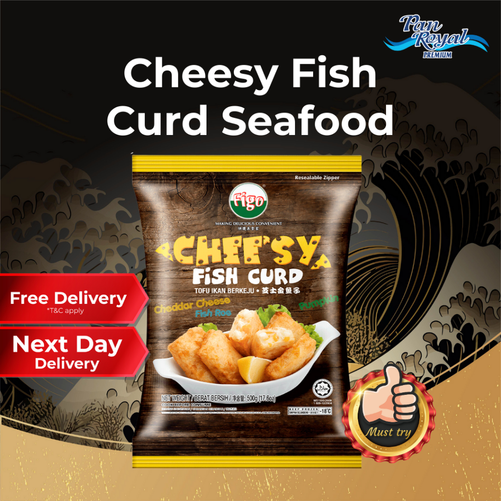 [PAN ROYAL] Frozen Cheesy Fish Curd Seafood (500g +/-)-Pan Ocean Singapore - Sea Through Us.
