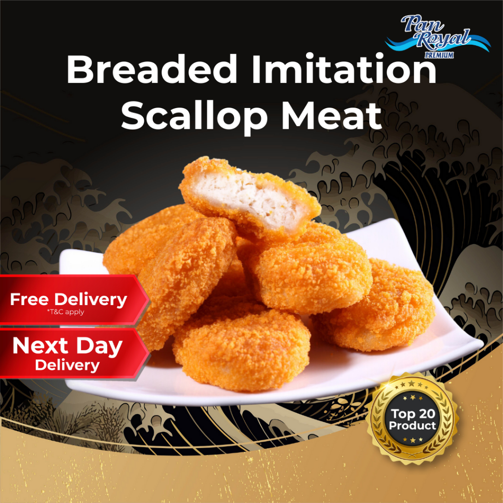 [PAN ROYAL] Frozen Breaded Imitation Scallop Meat 12 pcs-Pan Ocean Singapore - Sea Through Us.