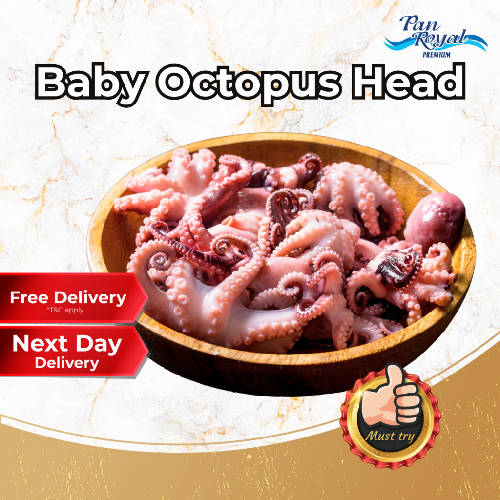 [PAN ROYAL] Frozen Baby Octopus (250g +/-) 10 pcs-Pan Ocean Singapore - Sea Through Us.
