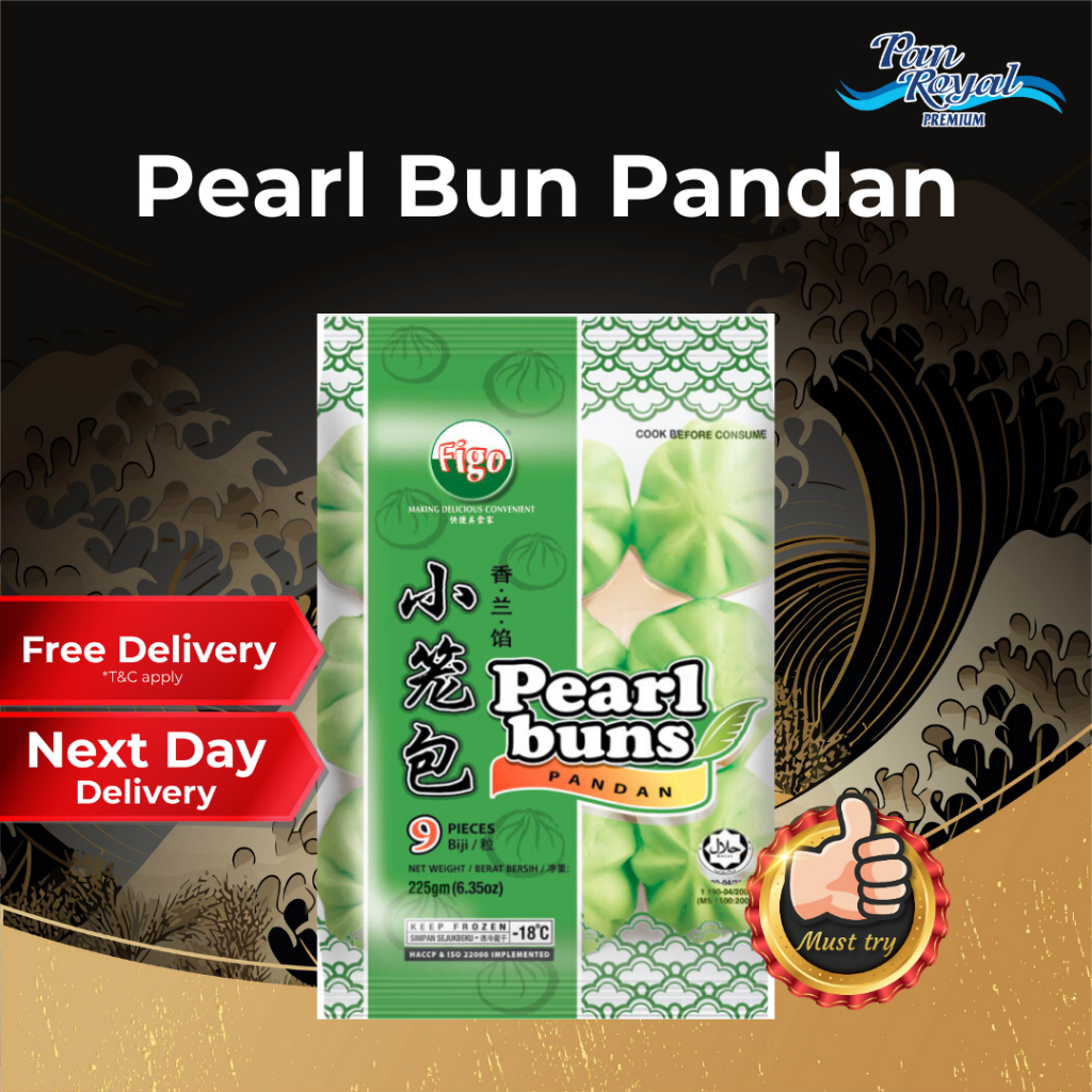 [PAN ROYAL] Frozen Pearl Bun Pandan 9 pcs-Pan Ocean Singapore - Sea Through Us.