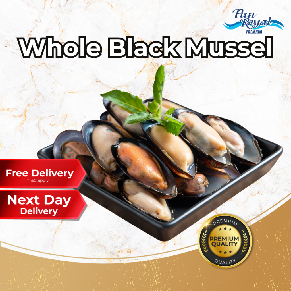 [PAN ROYAL] Frozen Whole Black Mussel (1kg +/-)-Pan Ocean Singapore - Sea Through Us.