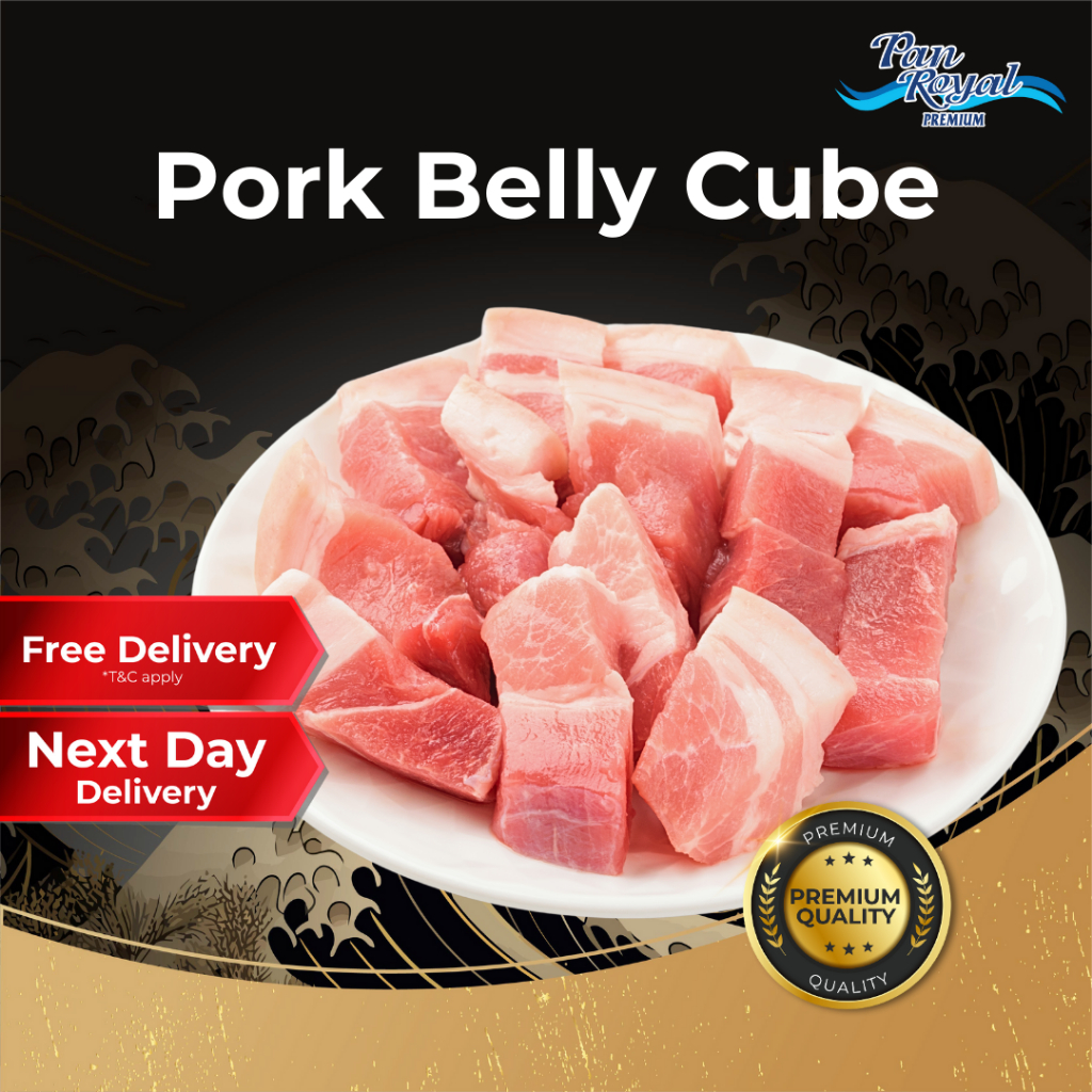 [PAN ROYAL] Frozen Pork Belly Cube (500g +/-)-Pan Ocean Singapore - Sea Through Us.