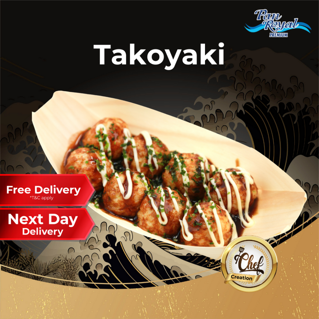 [PAN ROYAL] Frozen Takoyaki (500g +/-)-Pan Ocean Singapore - Sea Through Us.