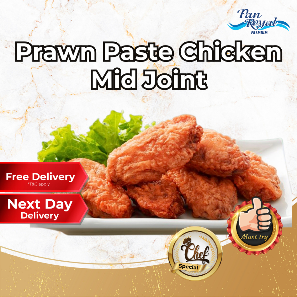 [PAN ROYAL] Frozen Prawn Paste Chicken Mid Joint (400g +/-)-Pan Ocean Singapore - Sea Through Us.