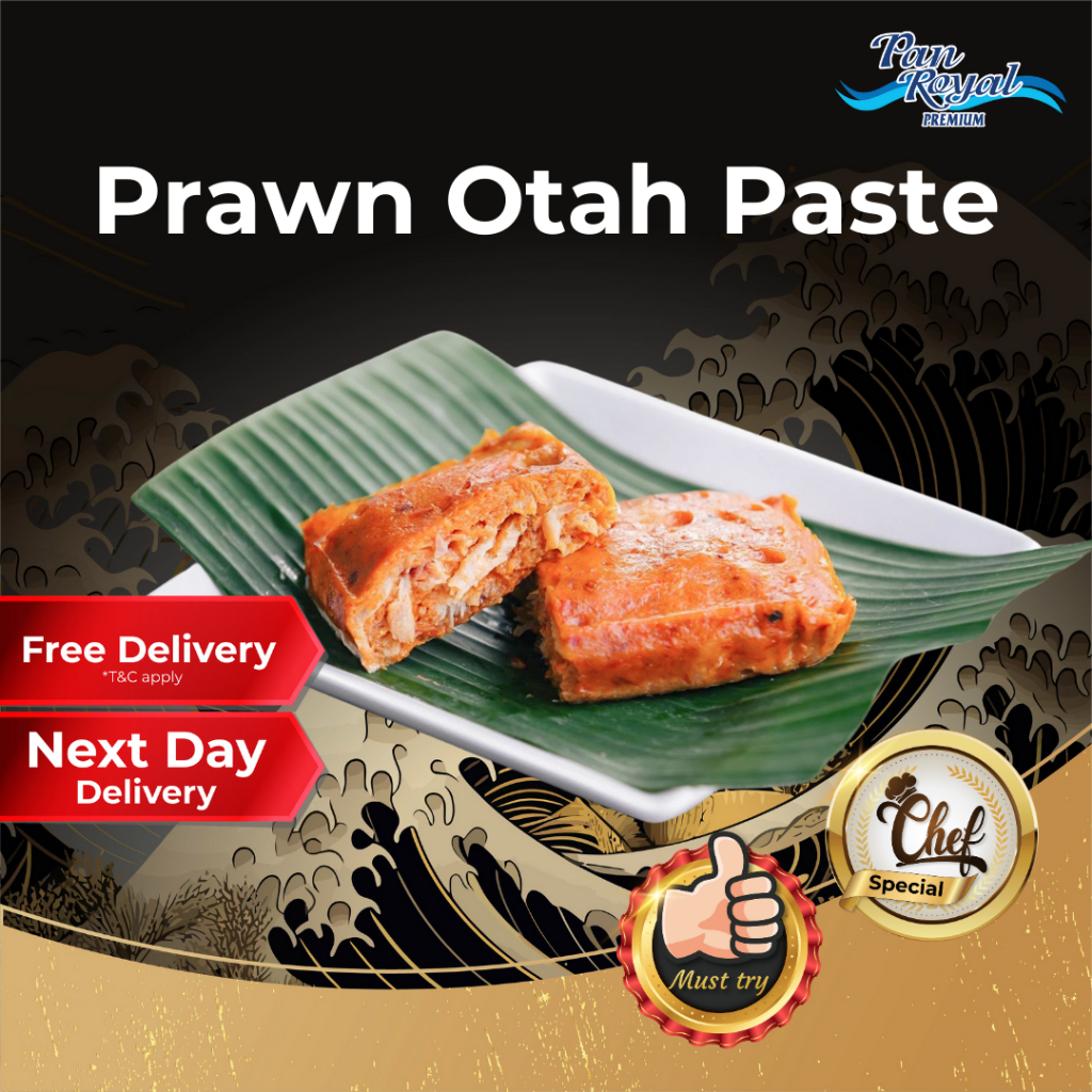 [PAN ROYAL] Frozen Prawn Otah Paste (190g +/-)-Pan Ocean Singapore - Sea Through Us.