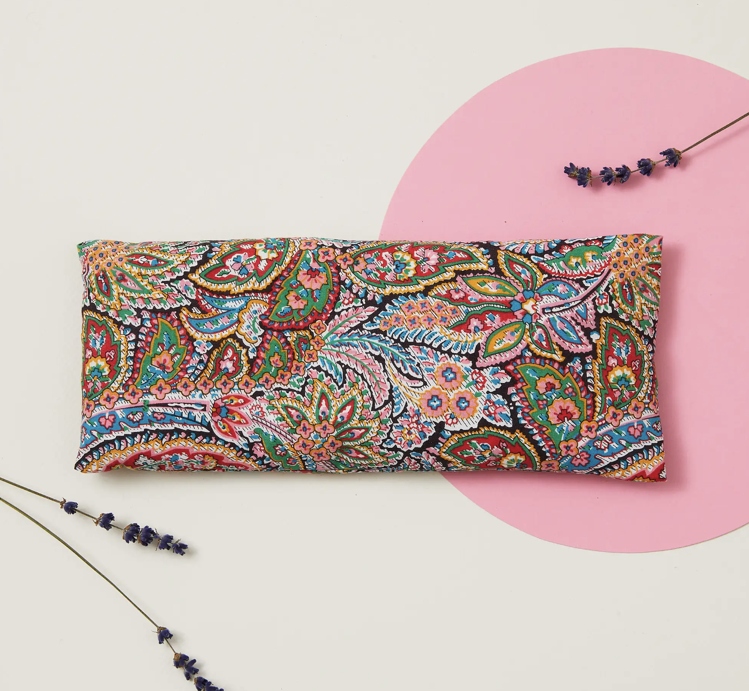Clarity Blend Lavender Relaxation Eye Pillow / Red Paisley Pattern