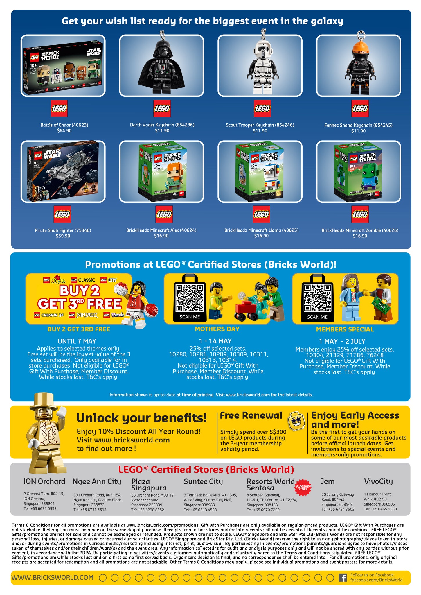 Lego store hot sale calendar july 2019