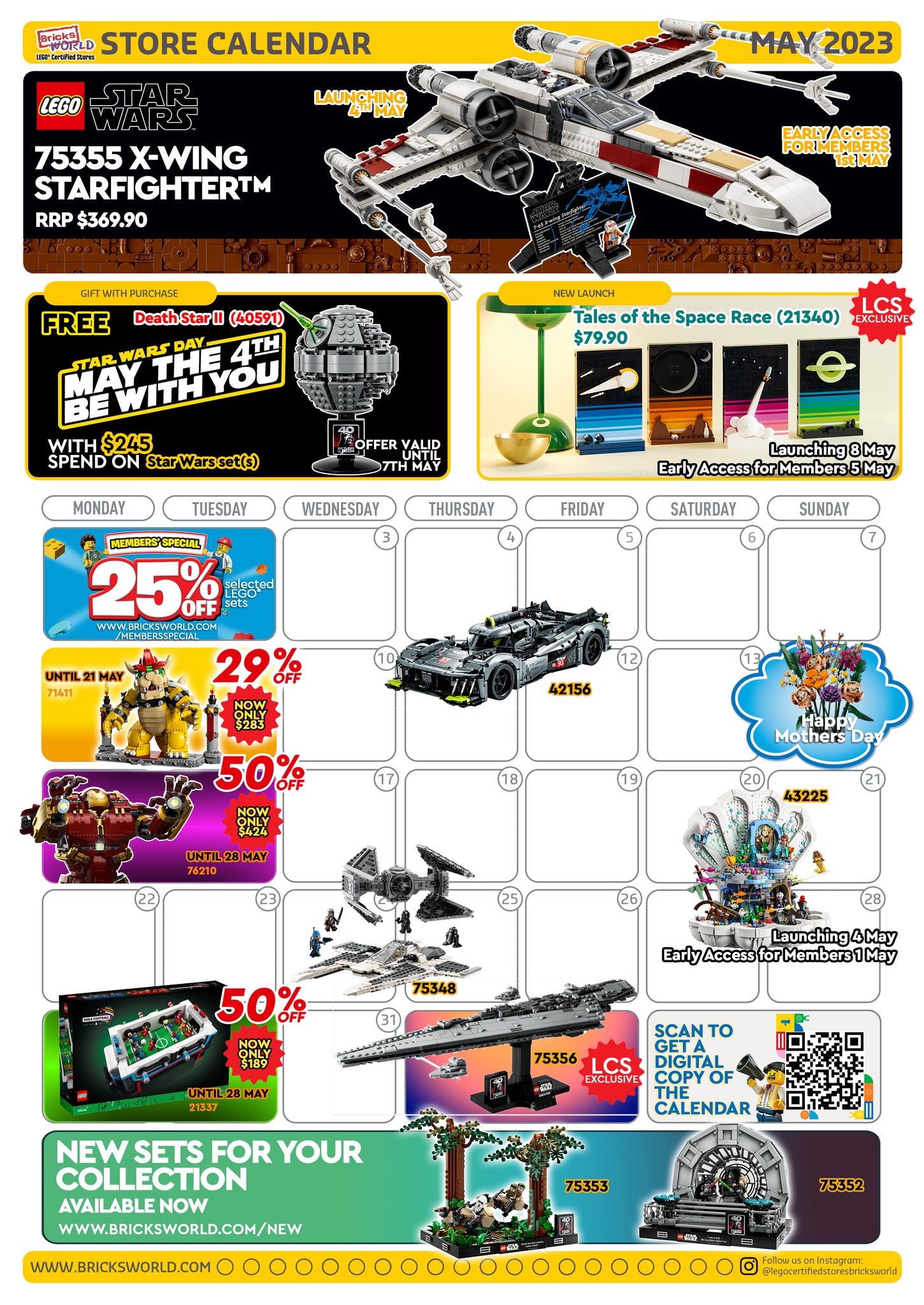 Lego sales may calendar