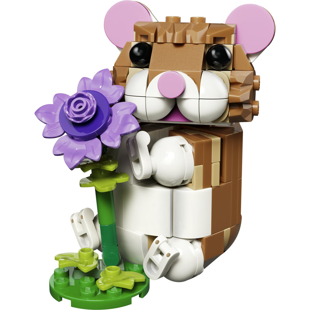 31376 Cute Hamster with a Flower