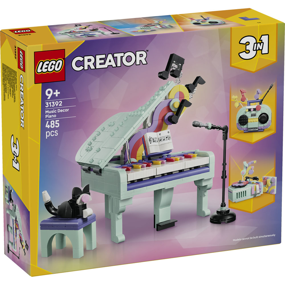 31392 Music Decor Piano with Cat