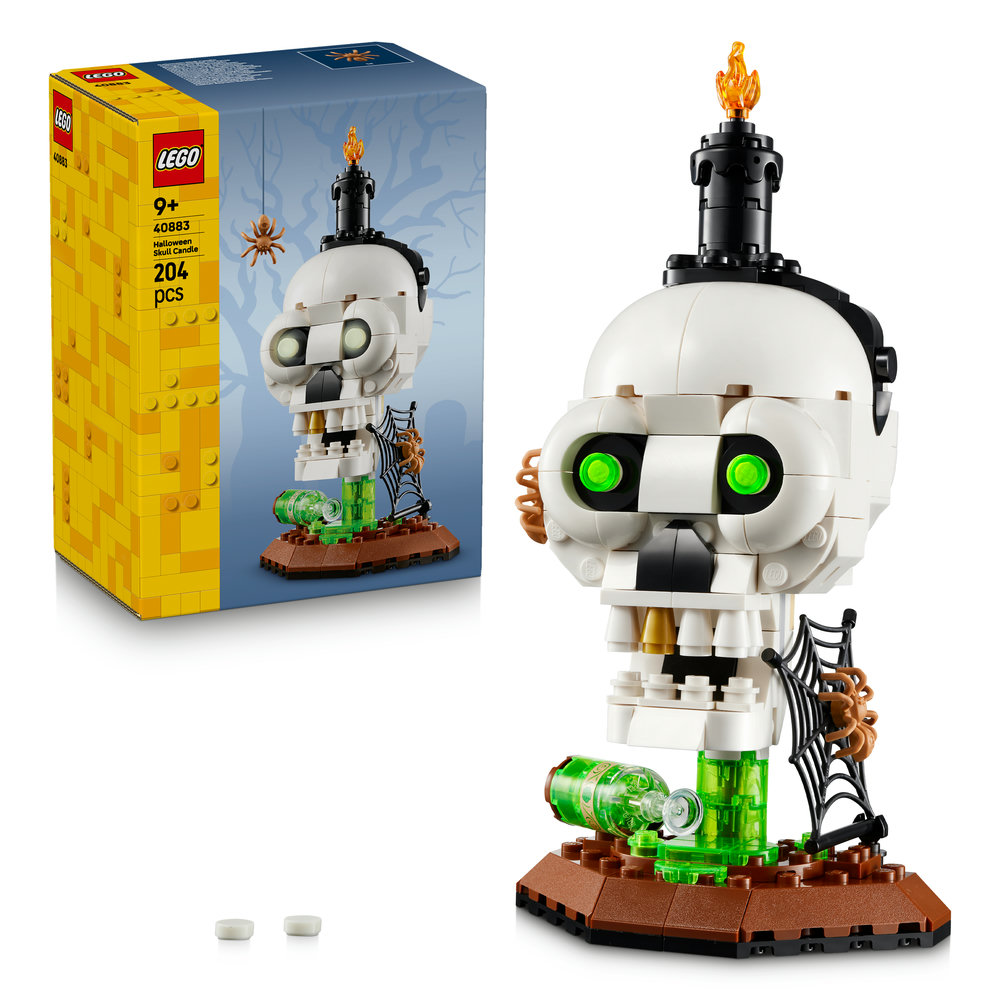 40883 Halloween Skull Candle