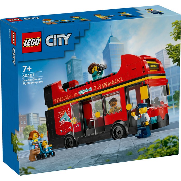 60407 Red Double-Decker Sightseeing Bus