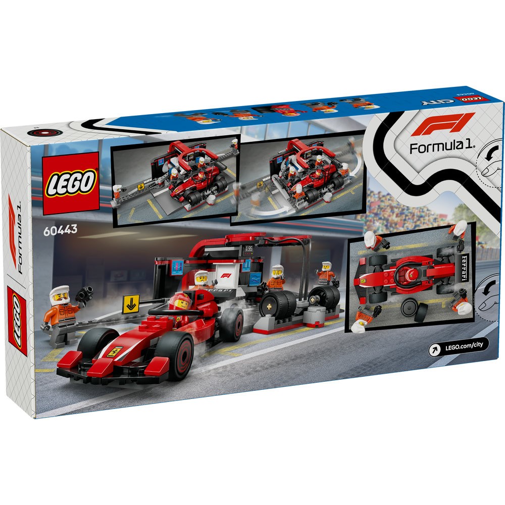 60443 F1® Pit Stop & Pit Crew with Ferrari Car