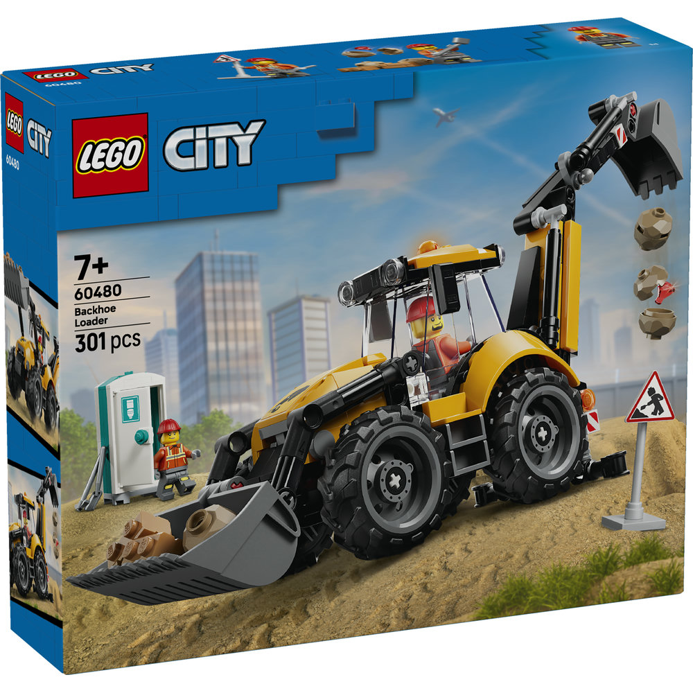 バッグ meme LEGO 60480 Yellow Backhoe Loader