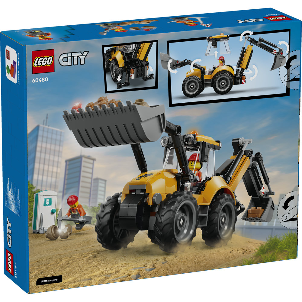 60480 Yellow Backhoe Loader