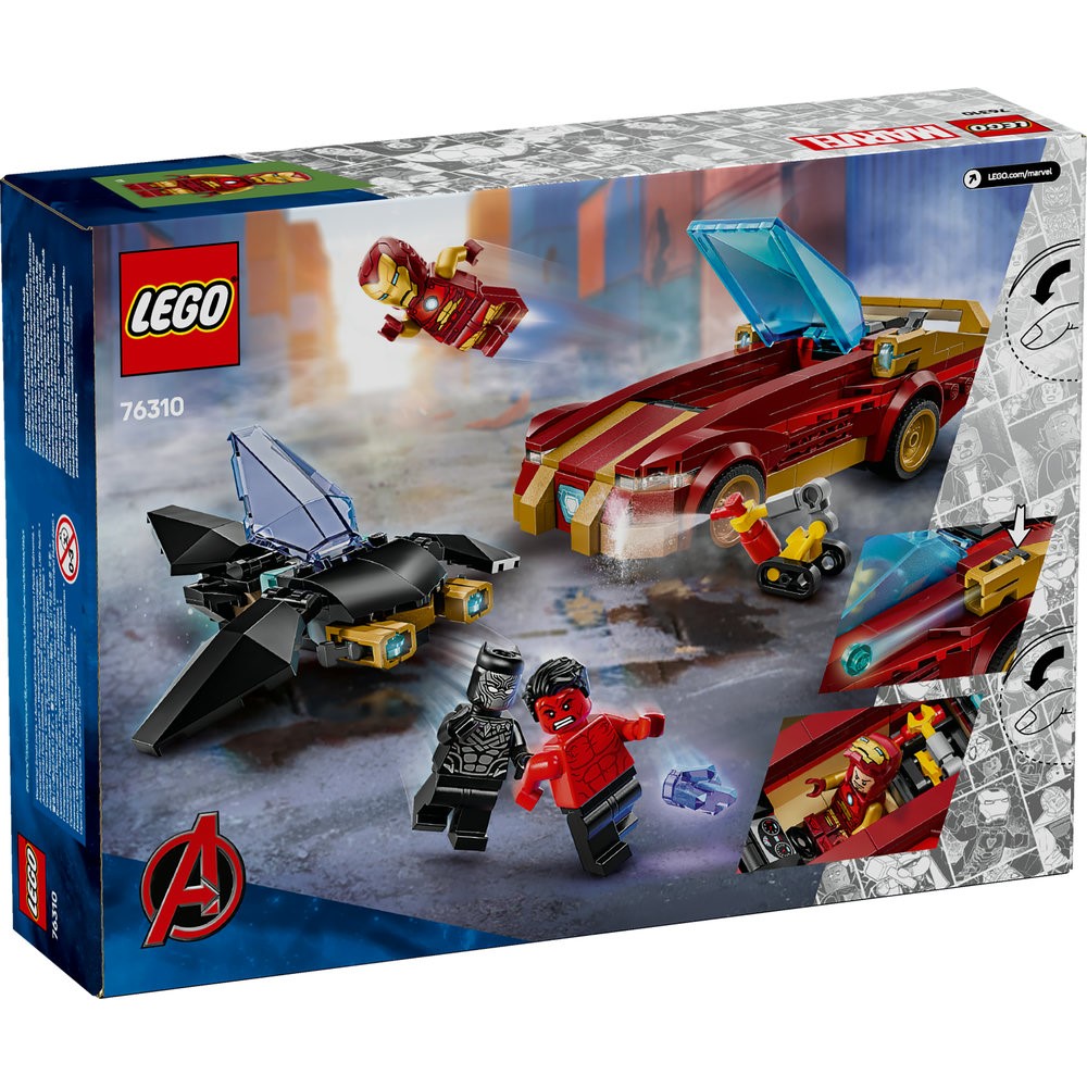 76310 Iron Man Car & Black Panther vs. Red Hulk