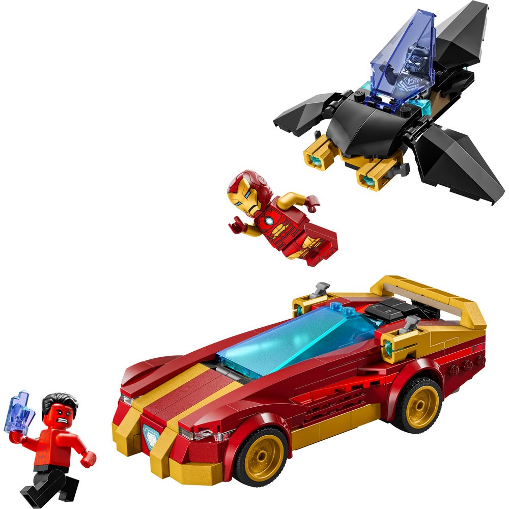 76310 Iron Man Car & Black Panther vs. Red Hulk