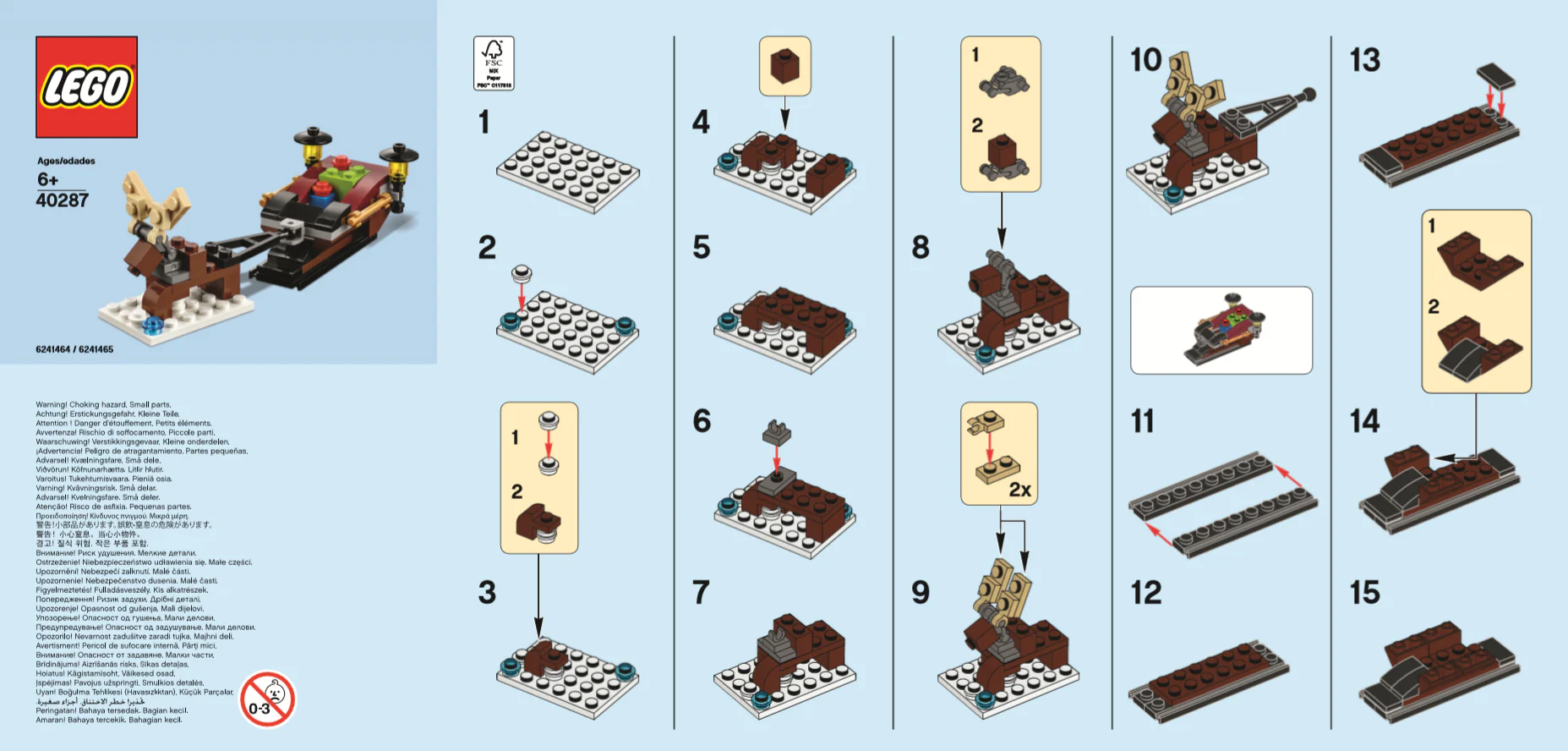 Lego reindeer instructions sale