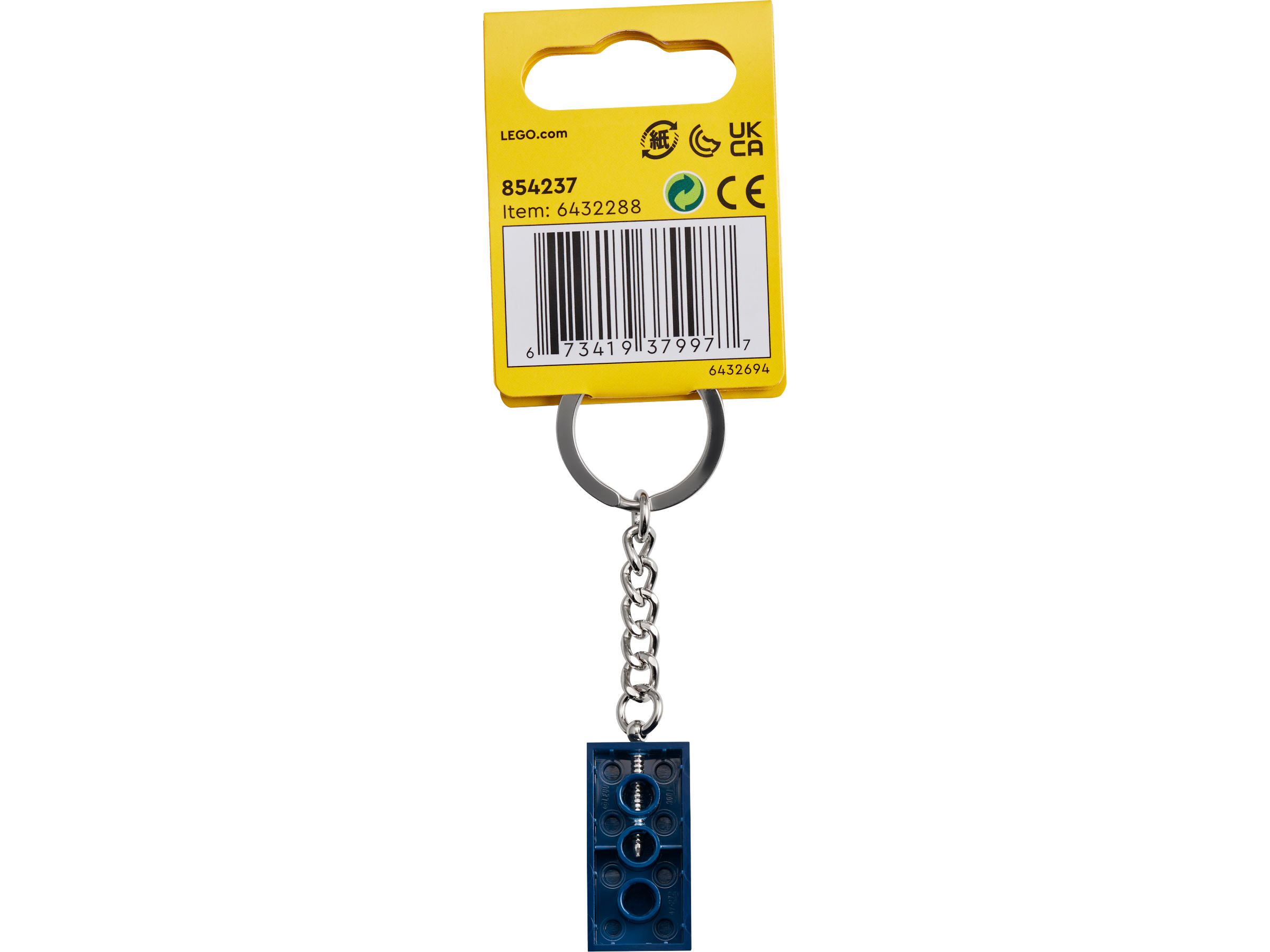 854237 Earth Blue 2x4 Key Chain