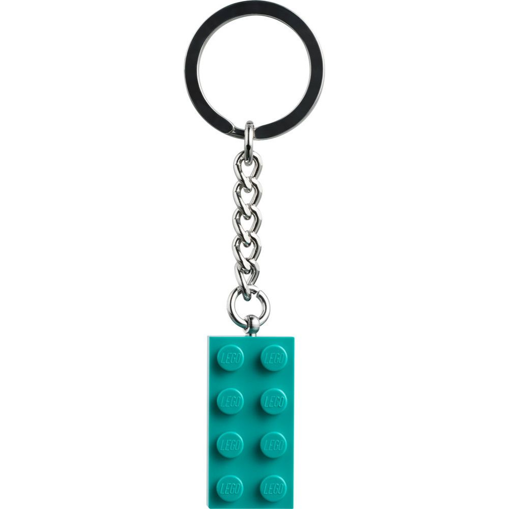 854303 Bright Bluish Green 2x4 Stud Key Chain