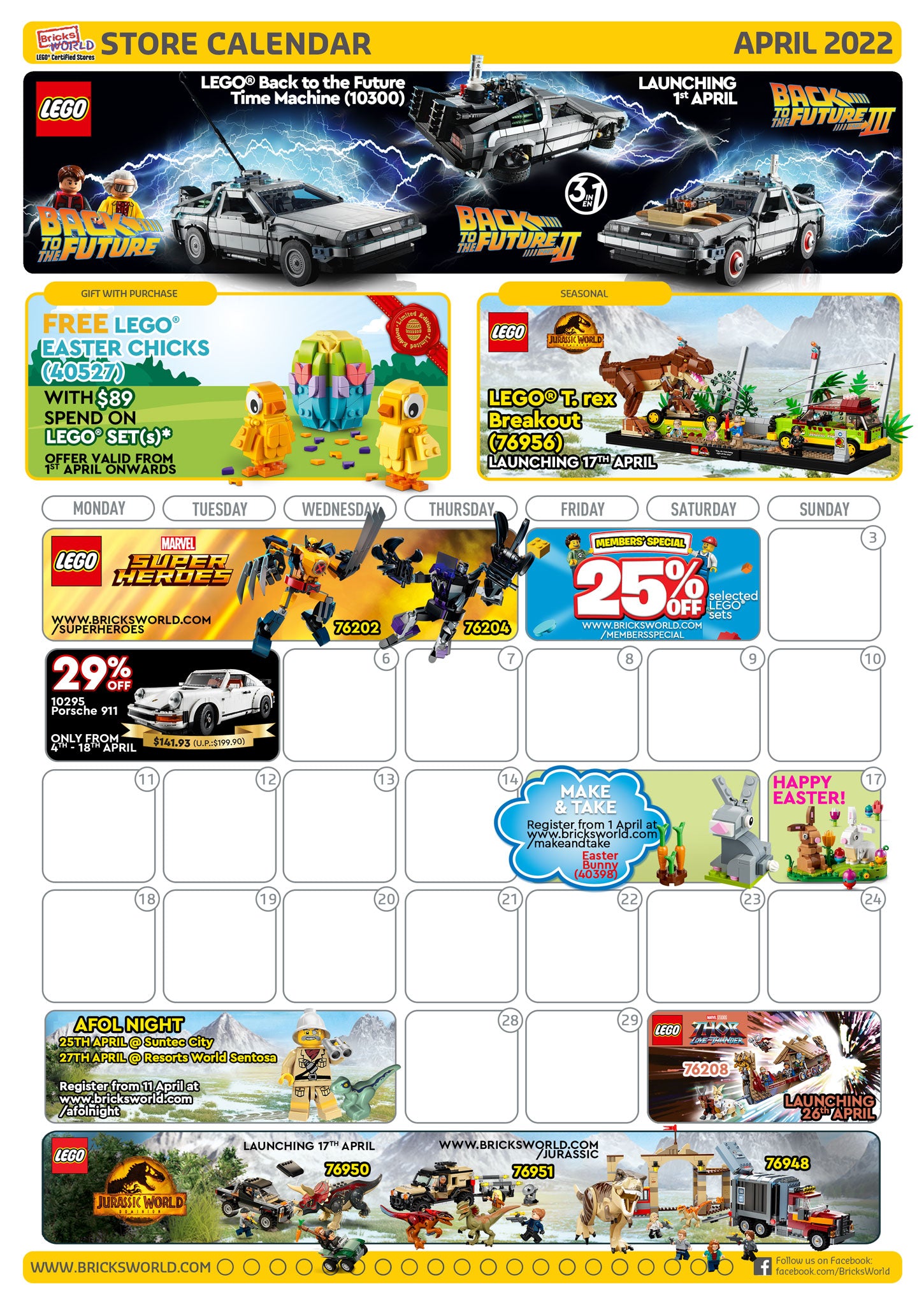 Lego store calendar april 2019 online