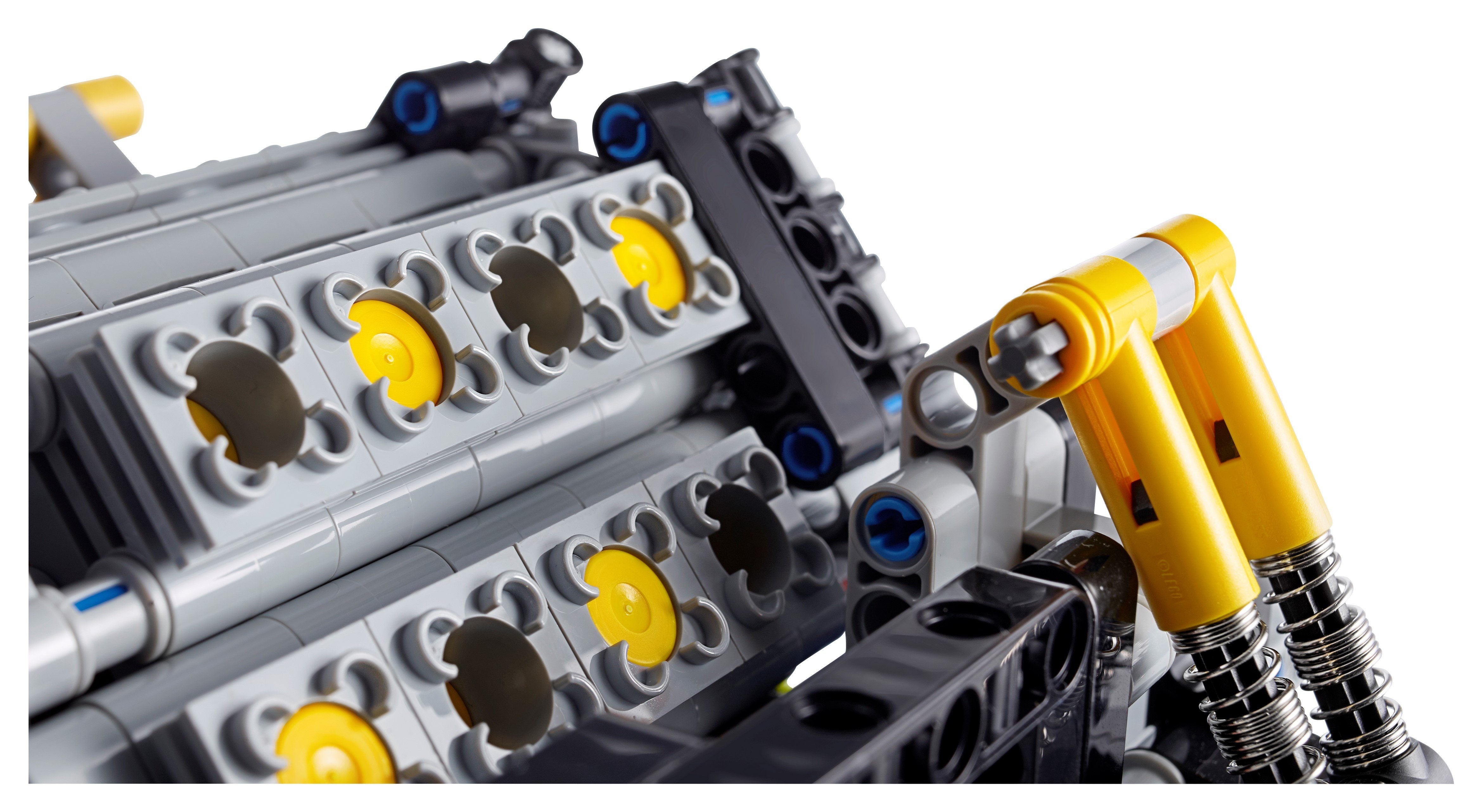 Lego technic bugatti chiron hot sale engine