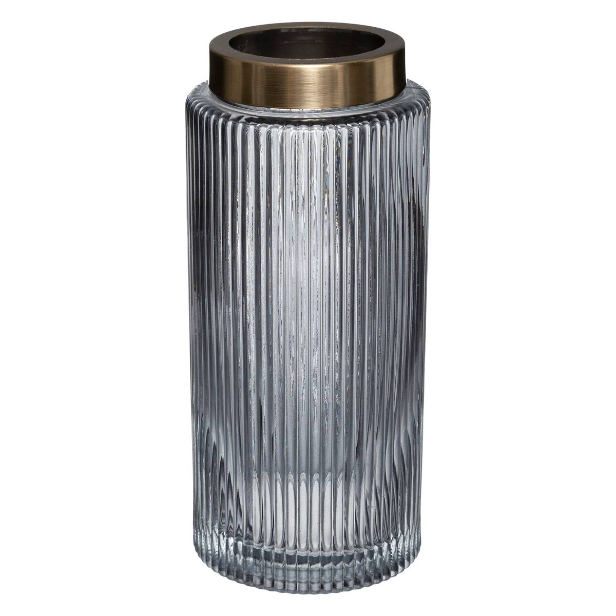 Laura, Glass Vase 26cm- Grey