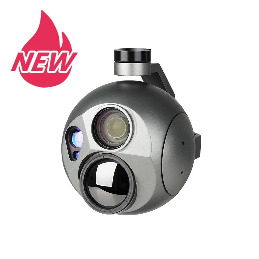 A30TR-1575 5x Optical zoom IR Thermal 30x Optical zoom Starlight EO camera Triple Sensors Al Object Tracking and 10KM LRF Gimbal Camera