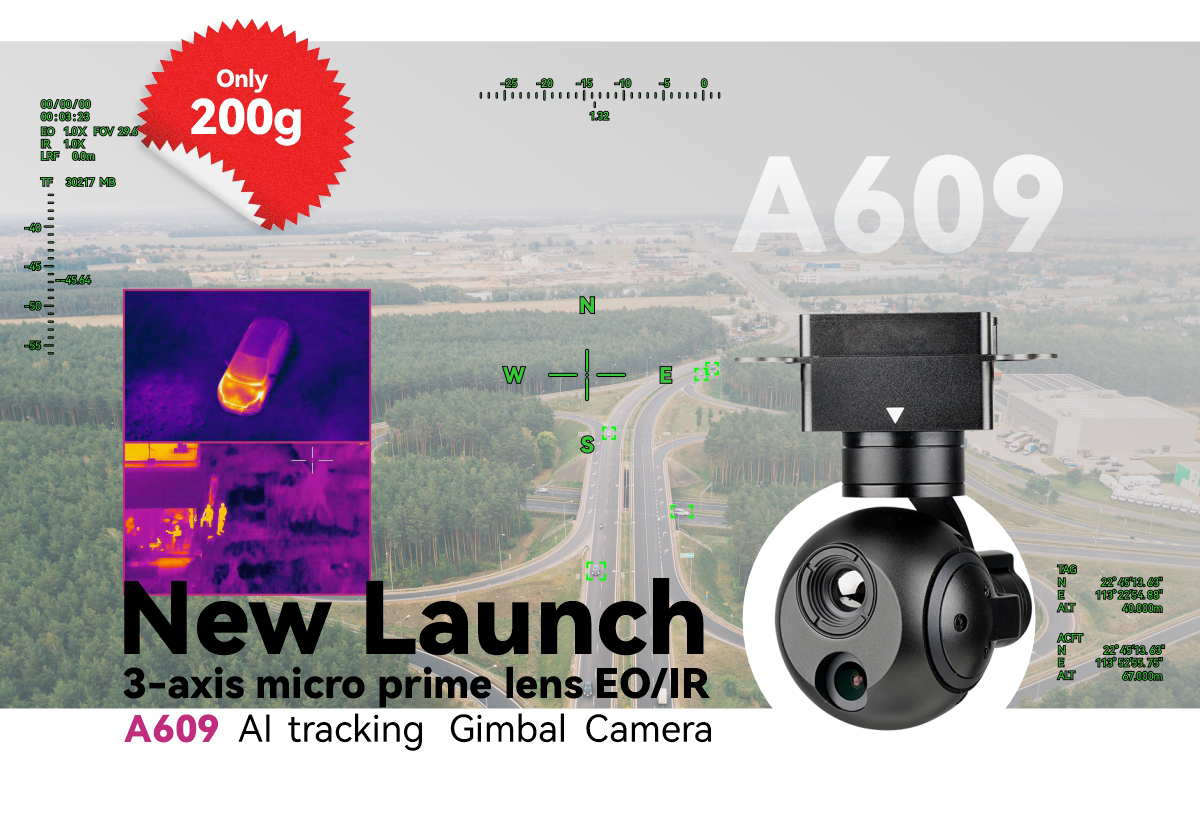 A609 3-Axis Micro Prime Lens EO/IR AI Tracking Gimbal Camera-Viewpro