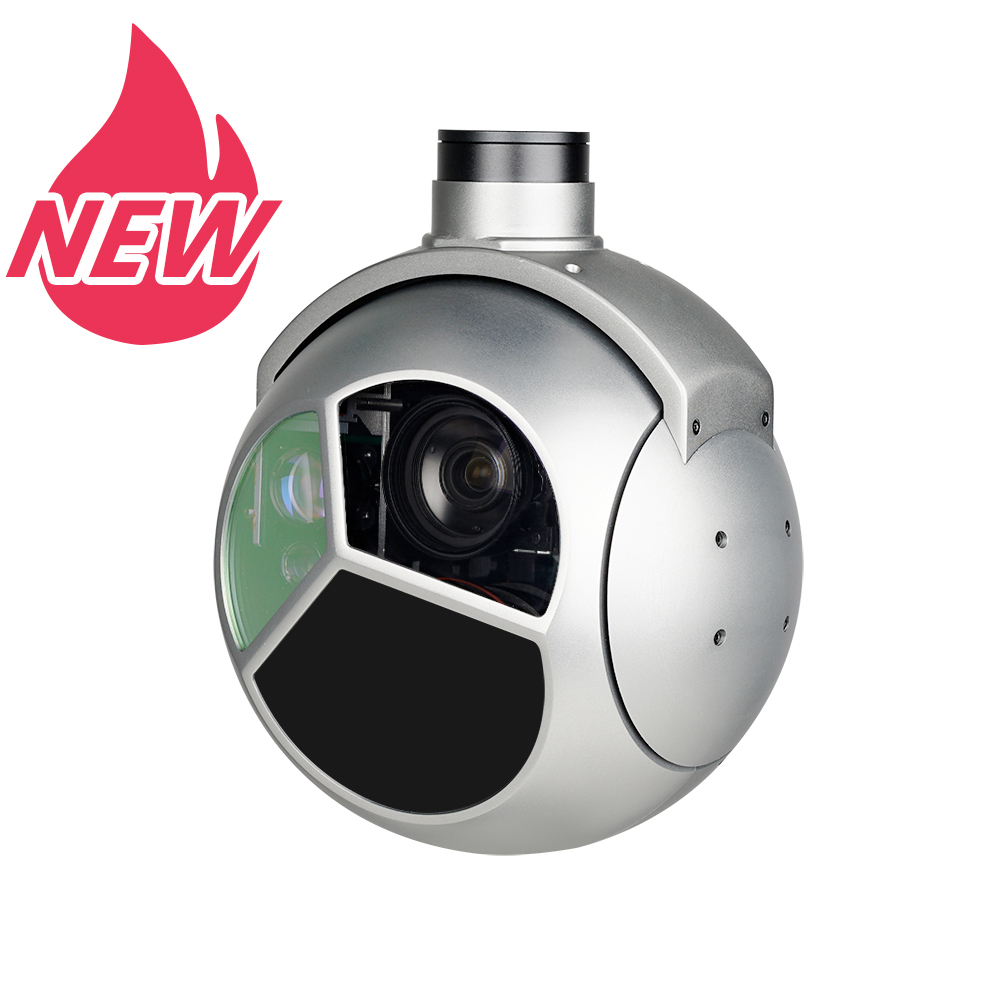 U30TIRM-HD High Definition 1280 lR thermal 30x Optical Zoom Starlight Night Vision Triple Sensors Object Trackingand 5000m LRF Gimbal Camera