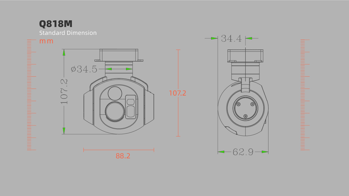 U818M Standard Dimension