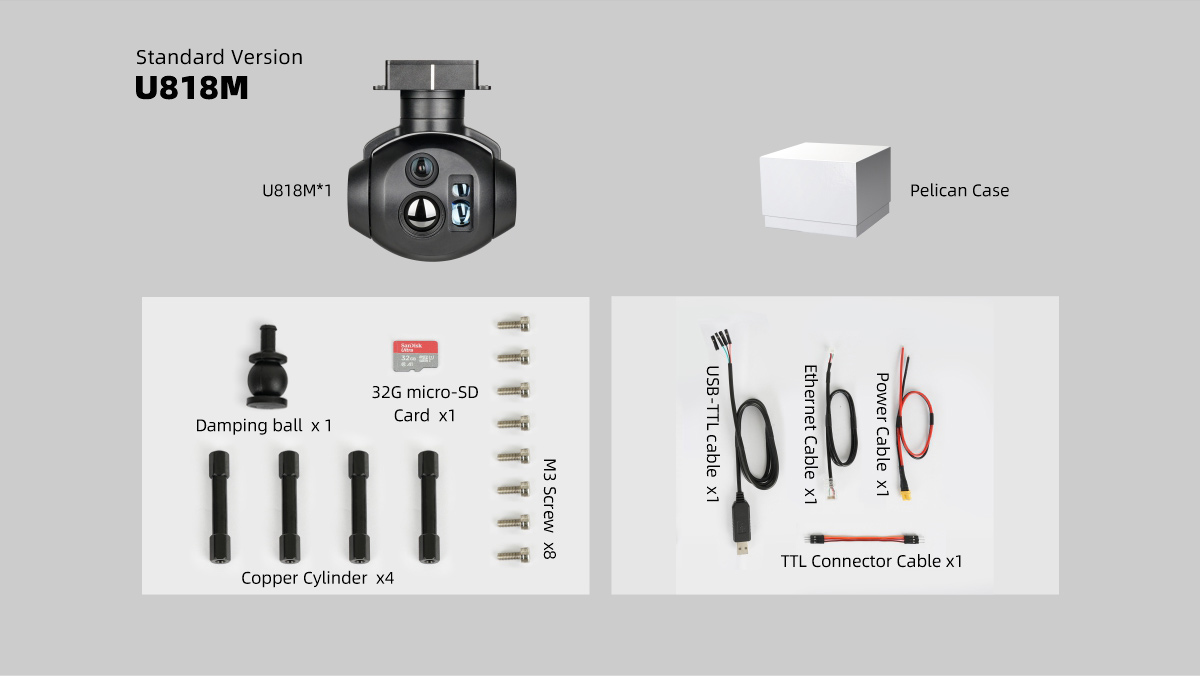 U818M Packing list