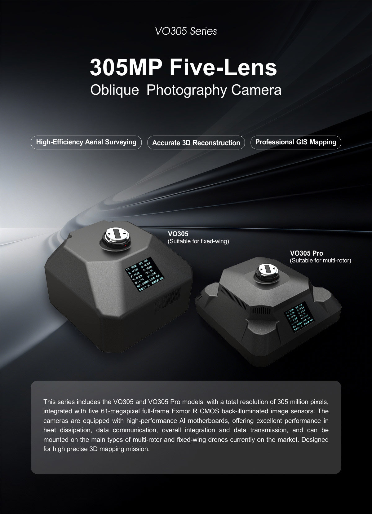 VO305 Series 305MP Five-Lens Oblique Photography Camera – Viewpro