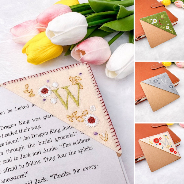 Personalized Handmade Embroidery Felt Bookmark