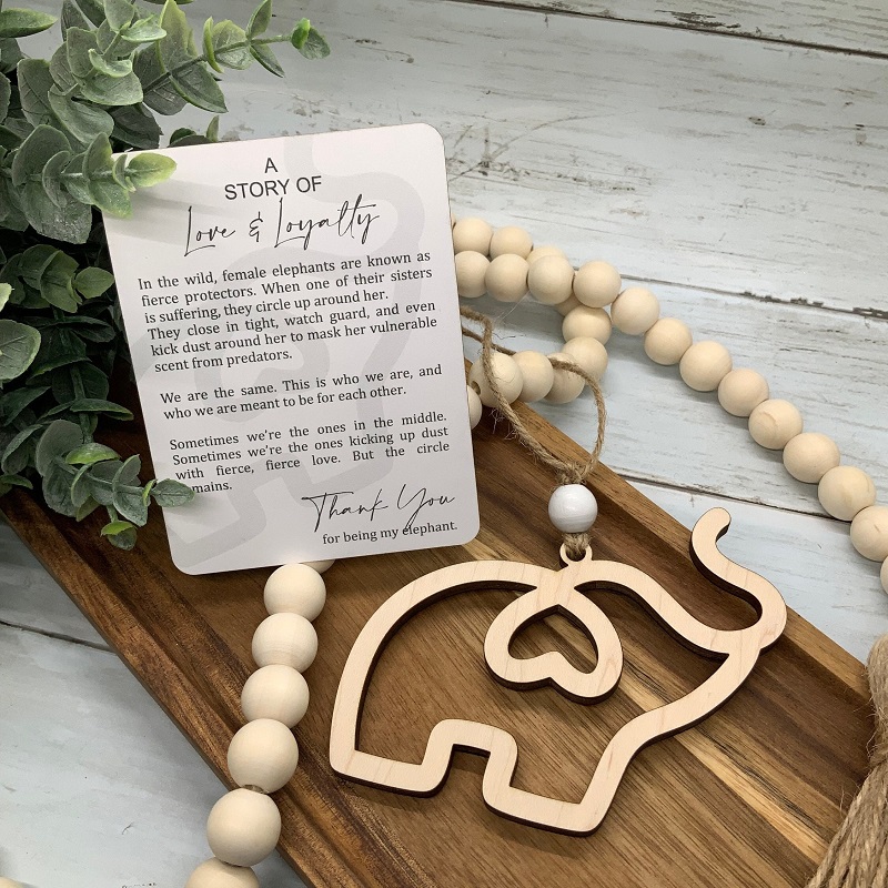 Sisterhood Friendship Elephant Ornament