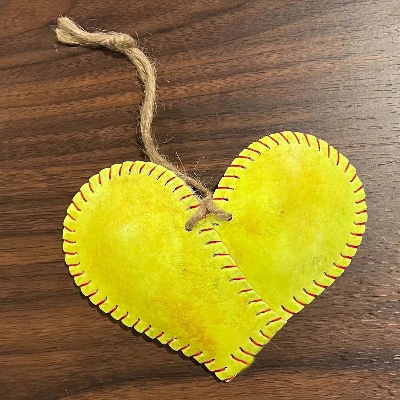 Baseball Heart Ornament