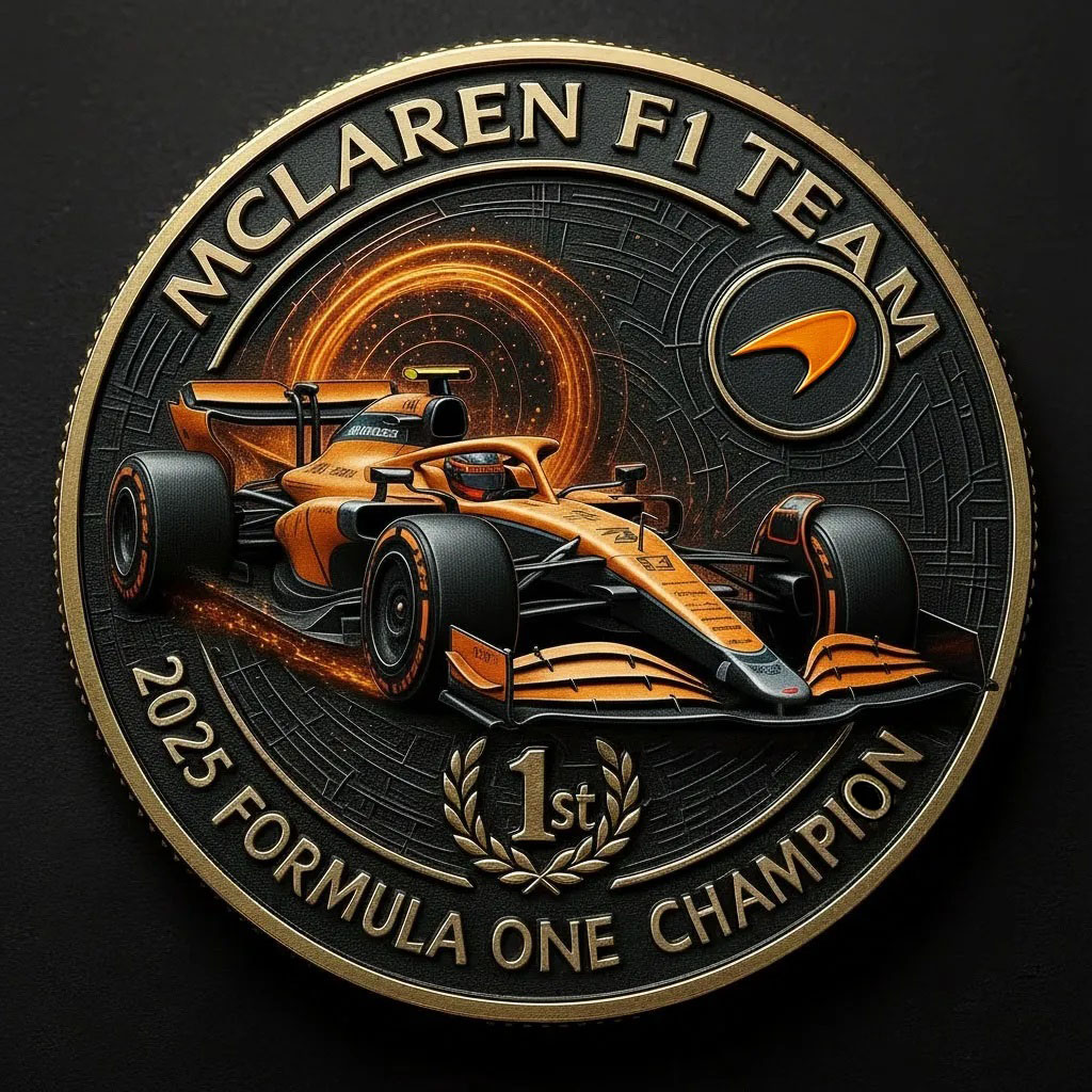 🏆 McLaren 2025 F1 World Champion · Limited Edition Commemorative Coin