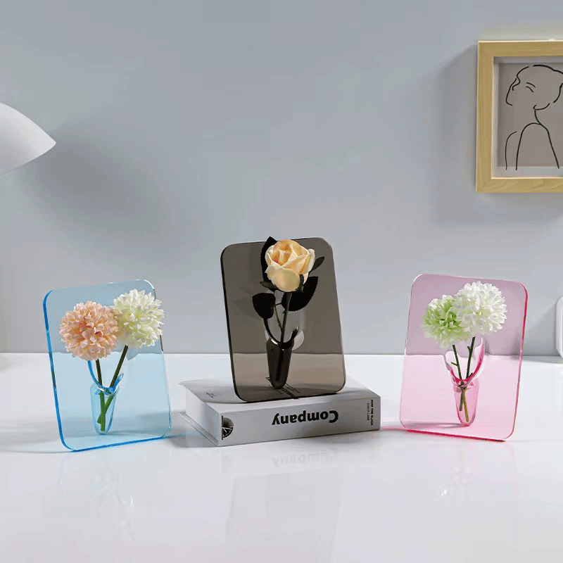 Mother's Day Hot Sale💕🤰-Transparent Creative Art Frame Vase 🌸🖼️