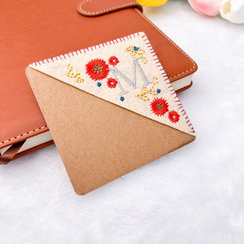 Personalized Handmade Embroidery Felt Bookmark