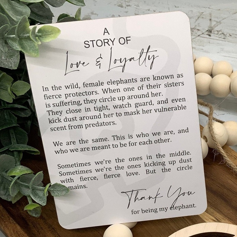 Sisterhood Friendship Elephant Ornament