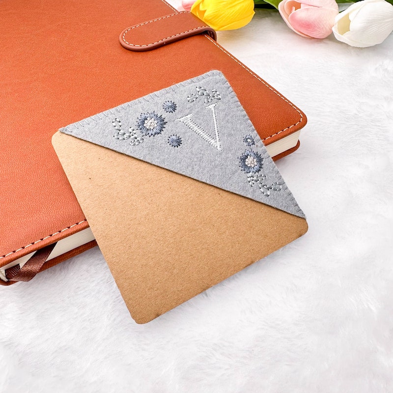 Personalized Handmade Embroidery Felt Bookmark