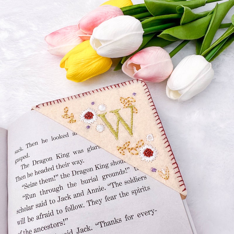 Personalized Handmade Embroidery Felt Bookmark
