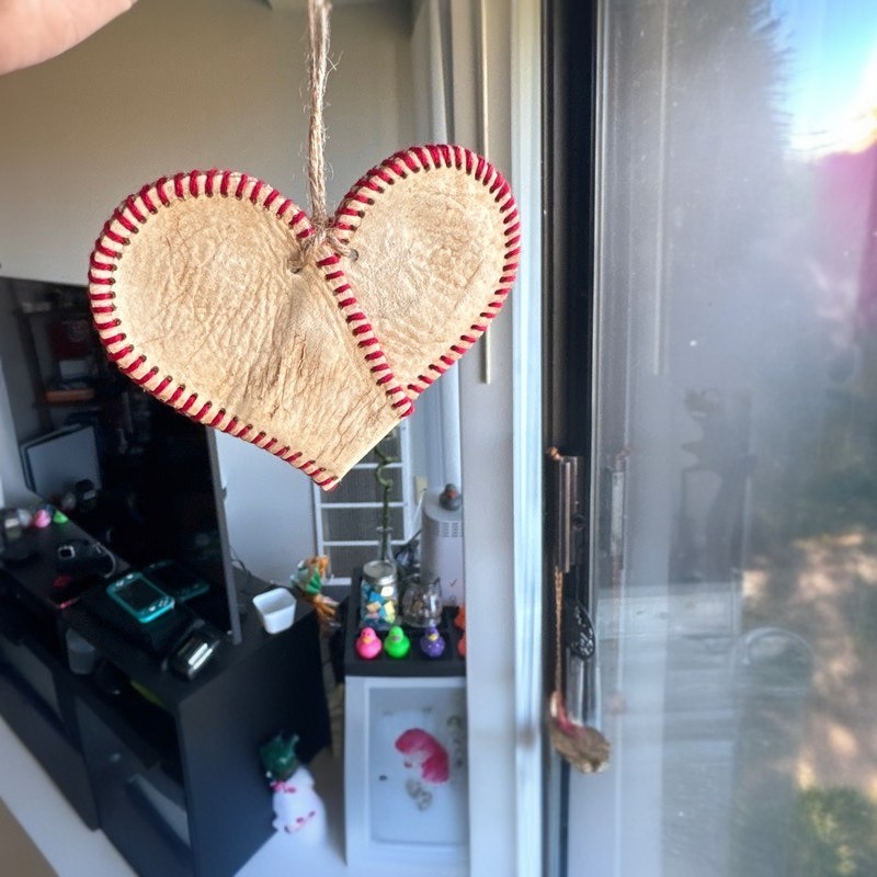 Baseball Heart Ornament