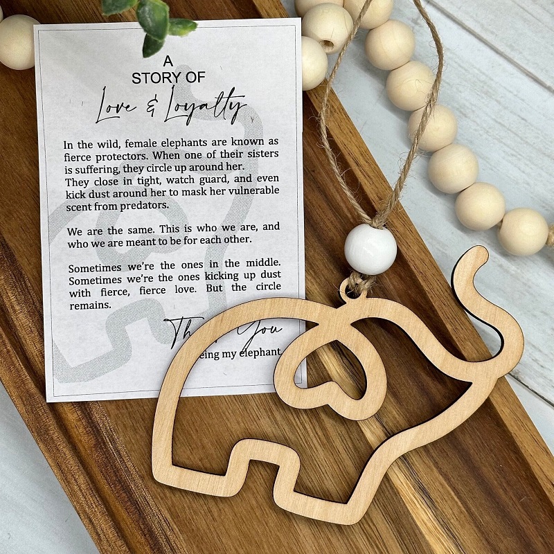 Sisterhood Friendship Elephant Ornament