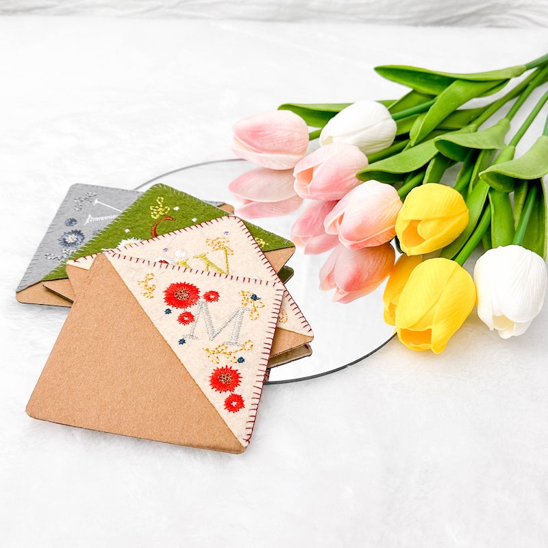 Personalized Handmade Embroidery Felt Bookmark